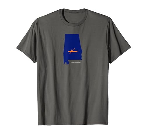 Kayak Alabama Orange and Blue Gift T-shirt