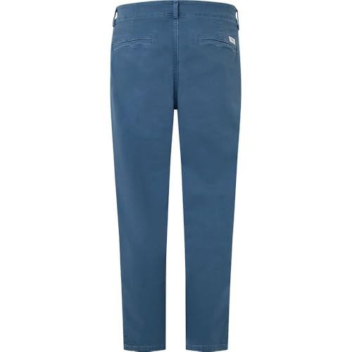 Pepe Jeans Para Hombre. PM211768 PantalóN Chino Canvas Regular Azul (30), Casual, AlgodóN - 4