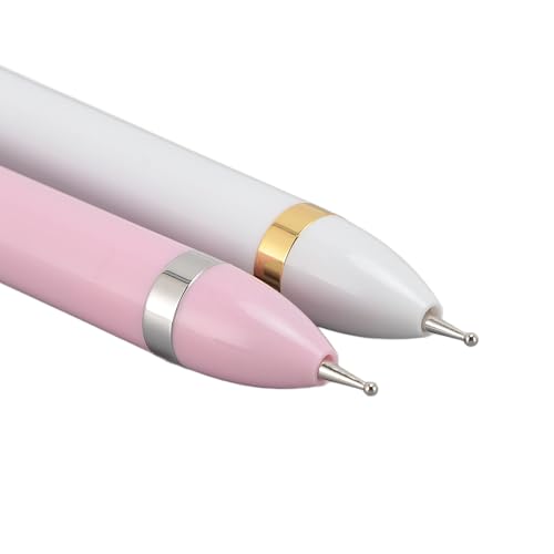 Nurnesy 2 Peças Caneta Pontilhadora para Arte Em Unhas 4 Pontas Esferográficas Kit de Manicure Fácil