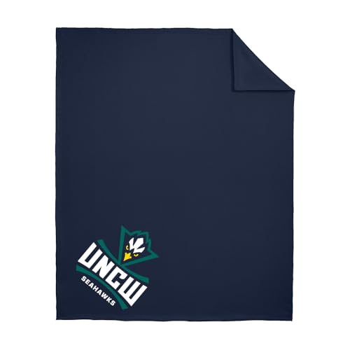 Sport Your Gear UNC Wilmington Seahawks Fleece Sweatshirt Blanket – Officially Licensed NCAA Cozy Throw for Game Day, Dorm, Couch & Travel – Seahawks Fan Gift