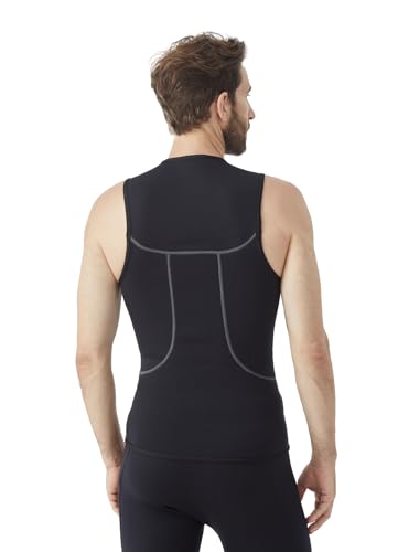 Hevto Men Wetsuit Tops and Vest 3/2mm Neoprene Jacket Surfing Swimming Front Zip Wet Suit for Water Sports miniatura 3