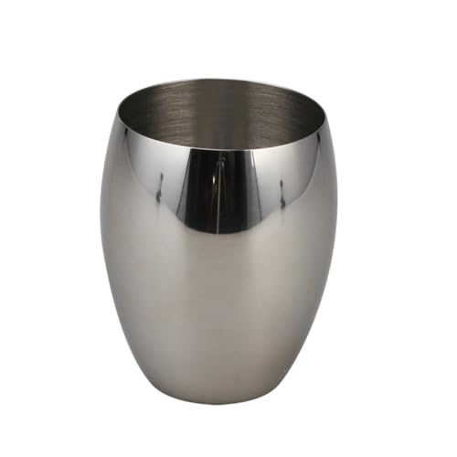 Bagnoxx Vaso para Cepillo de Dientes Acero Inoxidable Redondo Plata Ø 7,5cm, 9,3cm Altura Portacepillo de Dientes, Almacenaje Pasta de Dientes