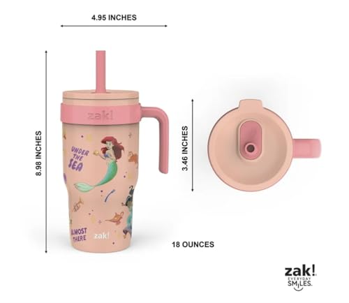 image for Zak Designs Disney Princess Cruiser Tumbler with Handle, Leak-Proof St