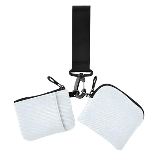 Blu tinta unita puro doppio portafoglio da donna porta biglietti da visita piccoli carte didentità portatili con cerniera tasca portamonete per lavoro e viaggio 2 pezzi blu Tinta