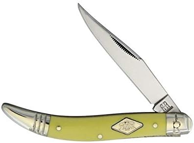 Rough Rider RR1744 Classic Carbon Yellow Toothpick Folding Knife