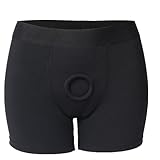 Hilariouslove Plus Size Strap Boxer Briefs Panties Underwear for Men Women-L Black