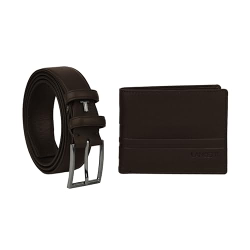 LANCETTI Cofanetto Regalo Uomo Cintura Fodera Pelle ed Esterno PU,