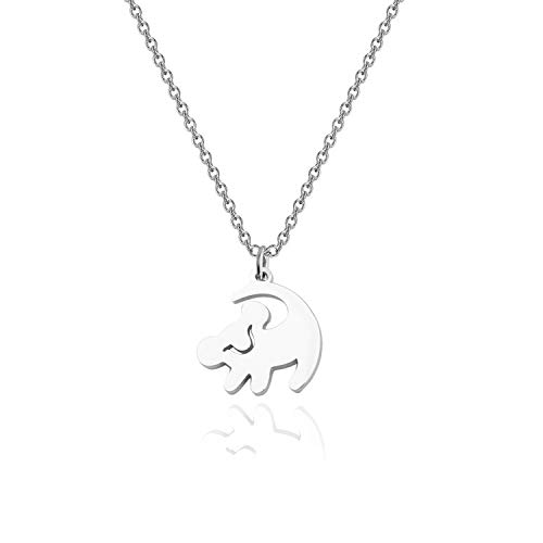 FOTAP Lion Necklace Girl Pendant Necklace Valentine's Jewelry