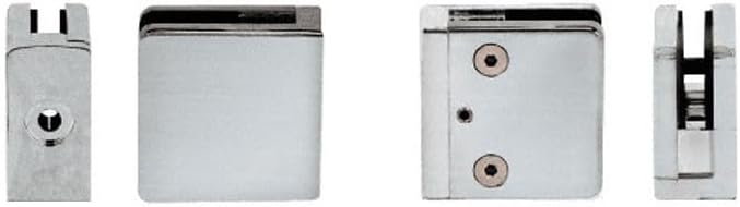 C.R. LAURENCE Z912BS CRL Brushed Stainless Z-Series Square Type Flat Base Stainless Steel Clamp for 1/2" Glass