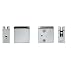 C.R. LAURENCE Z912BS CRL Brushed Stainless Z-Series Square Type Flat Base Stainless Steel Clamp for 1/2" Glass
