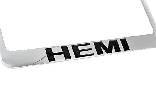 Dodge Hemi Chrome Plated Metal License Plate Frame Holder #TOP2