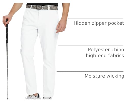 Image of M MAELREG Golf Pants Men Quick Dry - 30 inch /32 inch /34 inch Stretch Lightweight 5 Pockets Water-Resistant Casual Mens Dress Pants