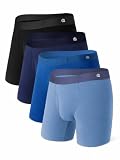 DAVID ARCHY Men's Ultra Soft Underwear Modal Boxer Briefs Slim Fit 6.33'