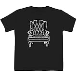 Morbidissimo 100% cotone Azeeda 9-11 Anni \'Poltrona\' T-Shirt per Bambini/Ragazzi (Nera) (TS00248389)