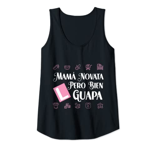 Mujer Mamá en Prácticas Divertida Futura Mamá Anuncio Embarazadas Camiseta sin Mangas