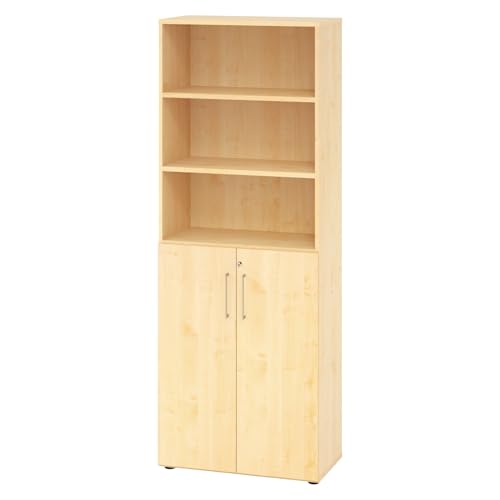 bümö Aktenregal & Schrank abschließbar, Büroschrank Regal Kombination...