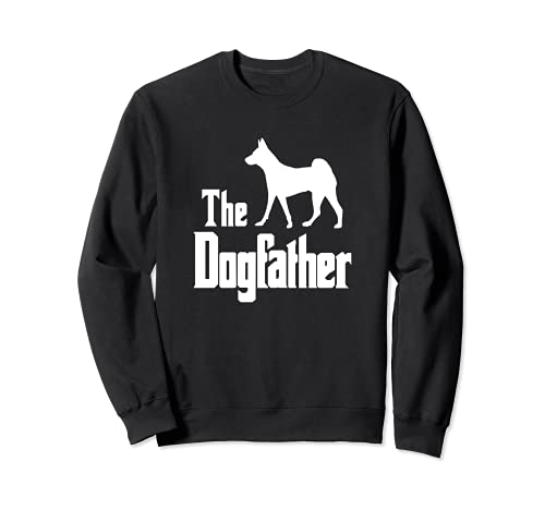 The Dogfather - funny dog gift, funny Basenji Sweatshirt, Black