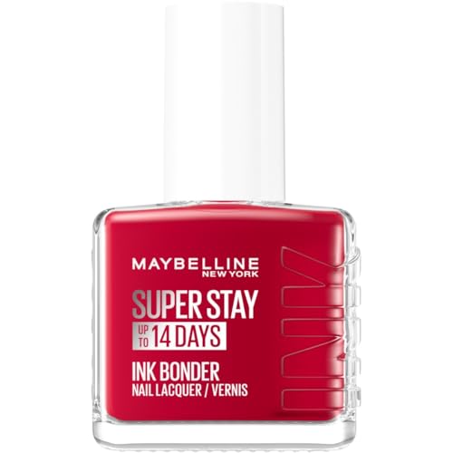 Maybelline New York - Vernis à Ongles Coloré Longue Tenue - Couleurs Intenses et Pigmentées - Renforce les Ongles Abîmés - Superstay Ink Bonder - Teinte : Rouge...