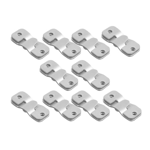 Image of 10Pcs Furniture Flush Mount Bracket Z Clip Steel Wall Buckle Bracket Wall Hanger Photo Picture Hanger Hook for Hardware Wedding, Small