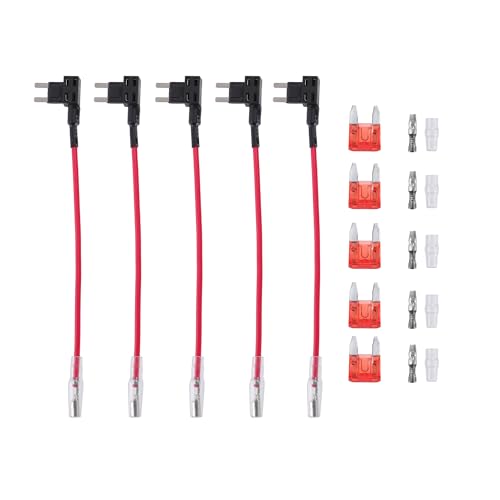 Fusibles universales para coche X AUTOHAUX y adaptadores de circuito 12V con 5 minifusibles 10A