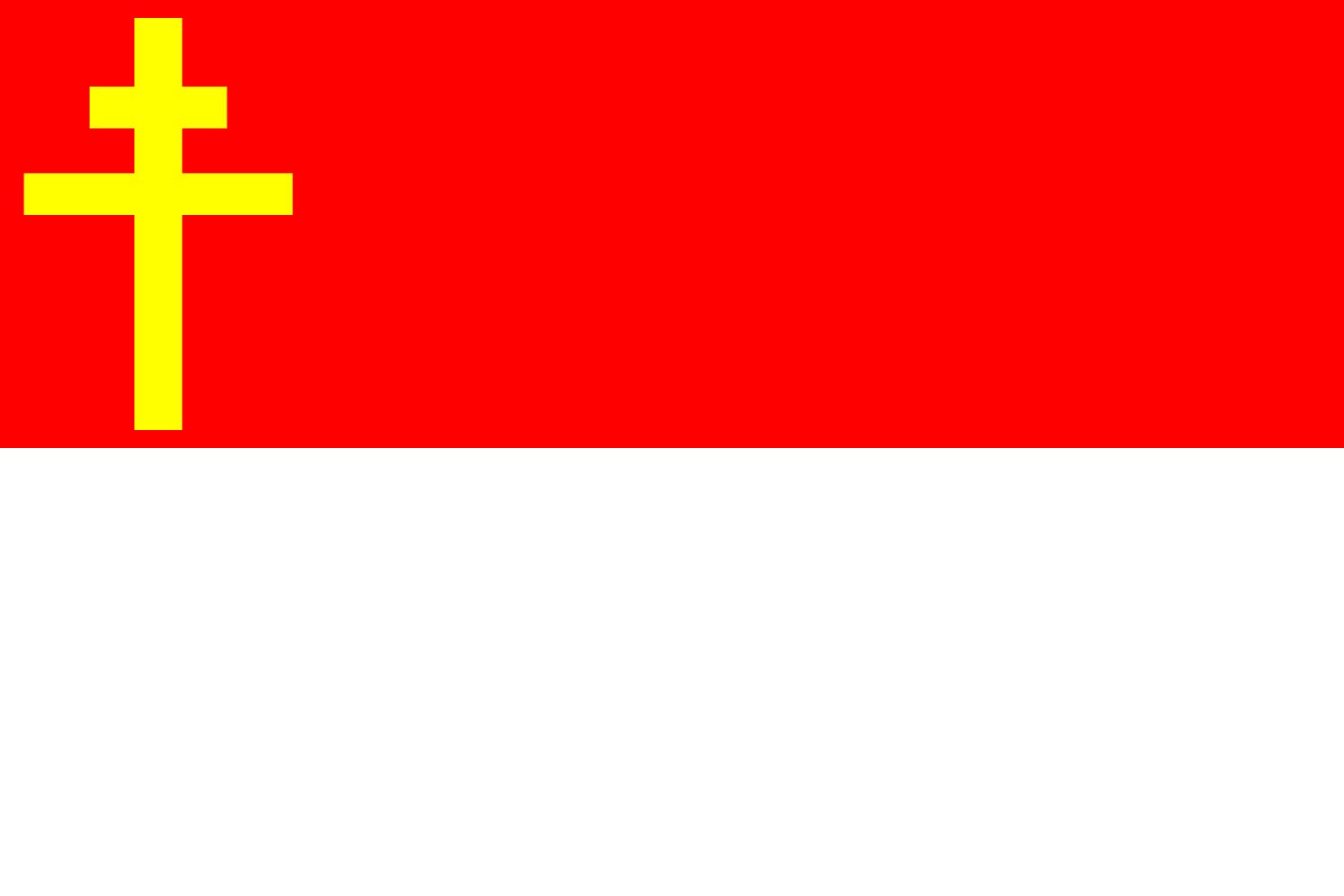 Drapeau Alsace-Lorraine XL pour mât extérieur grand format paysage 2m²