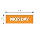 Days of The Week Calendar Magnets – Non-Abbreviated, Bold & Easy-to-Read, Durable & Reusable for Scheduling & Organization (3”W x 1”H) Orange