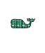 Authentic Vineyard Vines Whale Vinyl Sticker Decal (Football Field)