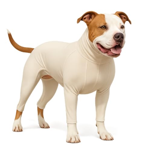 LovinPet Dog Sun Protection Shirt, 4-Way Stretch Nylon, White, XL