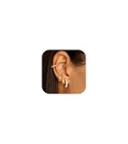 Wowshow Gold Hoop Earrings Stacks Set for Women 18K Gold Plated Small Hoop Earrings Multiple Piercing Everyday Jewelry Gifts for Mother Birthday Christmas