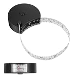 Ouligay Maßband für Körpermessungen Weiches Ergonomisches Körpermaßband 150cm Maßband Körper, Fitnessmaßband Sportmaßband Schwarz Genaues Körpermaßband für Taille Brust Hüfte Oberschenkel und Arme