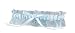 Hortense B. Hewitt Wedding Accessories Heart Charms Garter, Blue