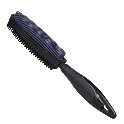 Image of Rubber Pet Hair Removal Brush for Couch Clothes Dog Cat Pet Hair Carpet, Also Used as Dog Cat Bath Brush with Massage Effect(black)