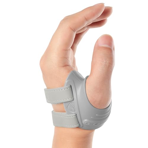 FORTEMOTUS Órtesis Rizartrosis Pulgar Izquierdo, Férula Ortopédica CMC, Estabiliza la Base del Pulgar y Alivia el Dolor en Artrosis y Artritis en Silla de Montar (Gris, S, 15-18 cm)