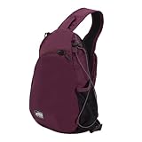 Eddie Bauer Bolsa tiracolo | Viagem | Transporte diário | Leve | Durável | Nylon Ripstop | 8L, Dk Plum, tamanho único
