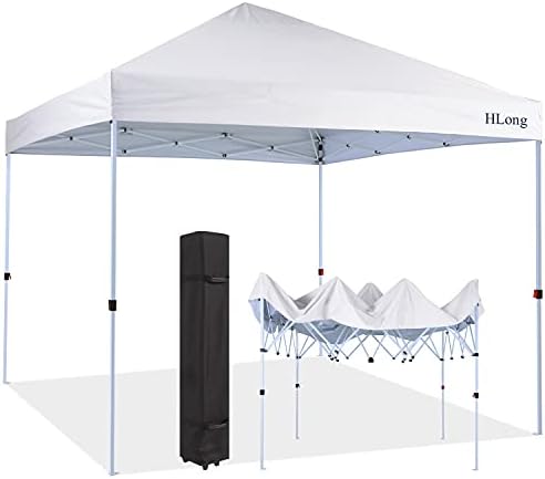 HL 10x15FT Pop Up Canopy Tent Commercial Instant Shelter with Rollar Bag,White