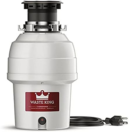 Waste King 3/4 HP Garbage Disposal with Power Cord, Food Waste Disposer for Kitchen Sink, L-3200