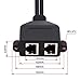RJ45 Network Ethernet Adapter Splitter,WILLMLEGED Network RJ45 Cable 1 Male to 2 Female LAN Ethernet Splitter Adapter Suitable Super Cat5,Cat5e,Cat6,Cat7,Cat 8 Support Two Devices