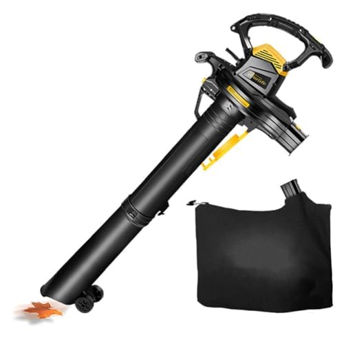 Soplador y aspirador eléctrico de hojas para jardín, aspiradora y trituradora de sopladores de jardín de 3800 W con bolsa recolectora de hojas de 40 l, aspiradora de hojas para jardín, relación