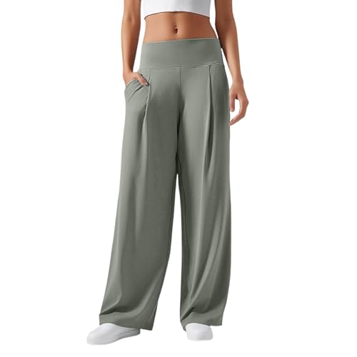 Pantalon de sport femme ample et fluide à taille haute pour le yoga