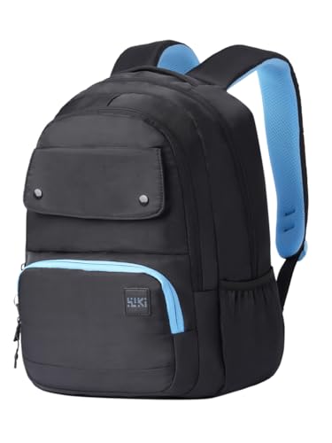 Image of Wildcraft Wiki 28 Backpack For Boys & Girls | 18 Inch- 28 Ltr and Two Compartments with Padded Shoulders, Bottle Holder, Key Chain | Best for Books,Stationery,Lunch Box & Essentials