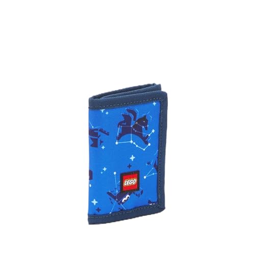 LEGO Trifold Wallet, Kids Unisex Wallet for Boys and Girls, with Clear ID Window, Card and Cash Pockets and Secure Hook and Loop Closure, Stargazer