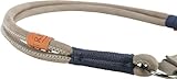 TRIXIE Zug-Stopp Hundehalsband BE NORDIC aus Leder XS-S grau – bequemes Hundehalsband für sehr kleine & kleine Hunde mit Zugbegrenzung - robust & elegant – 17100