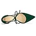 Allegra K Women Ankle Tie Chunky Heel Pointed Toe Dress Dark Green Pumps 10 M US