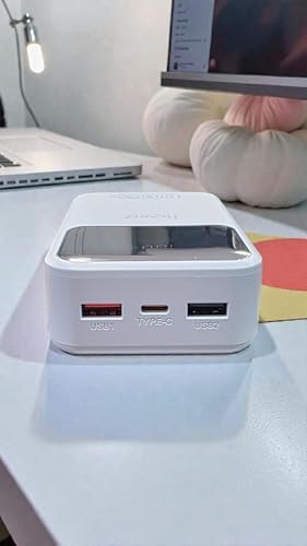 Resim HEARTZ H006 20000 MH PD 27W ve USB 100W FAST HIZLI ŞARJ DAHİLİ TYPE C VE LİGHTNİNG KABLOLU DÜNYA STANDARTLARINA UYGUN POLYMER BATARYA BİREBİR AMPER LCD GÖSTERGELİ POWERBANK 