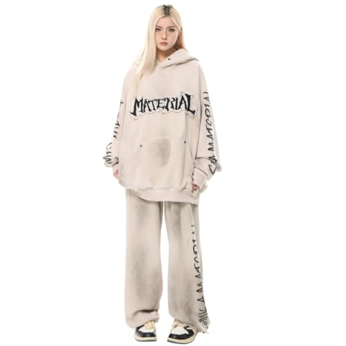 [koulaya] スウェット パーカー 上下セット メンズ レデイース 秋服 冬服【ダメージ加工】 ジャージ 上下セット フード付き パーカー セットアップ 長袖 カジュアル アメカジ風 人気 ゆったリ おしゃれ ストリート系 通学 日常着