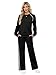 Sampeel Lounge Sets for Women 2 Piece Matching Set Business Casual Sweatsuits Wide Leg Pants Fall Fashion Clothes 2025 Vacation Essentials Airport Outfits Sweatshirt Black M
