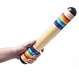13.8 Inch Wooden Rain Maker Rain Stick Musical Instrument, Rainfall Rattle Tube Rainstick Shaker