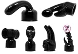 Fashionable and Trendy Massage Wand Attachment, Soft Silicone Head Cover, Increases Quality of Life,1.77-inch Inner Diameter,Fit for Hitachi HV260270280 (Black, 6PCS)