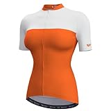 Women Bicycle Shirts Biking Tops 4 Rear Pockets Upf50+ Cycling Jersey Womens Orange