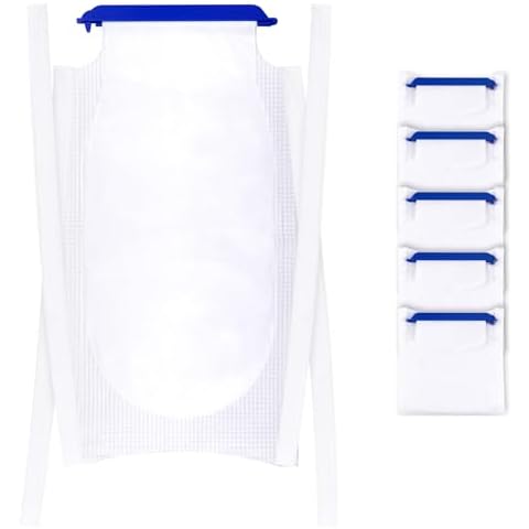 5 Pack Refillable Ice Bags with Clamp Closure 6-1/2 x 14 Reusable Medical ice Packs for Injuries Easy Filling Hospital Icepack with Soft Outer Covering with Leak Proof Closure, Super Soft Inner Layer Cover